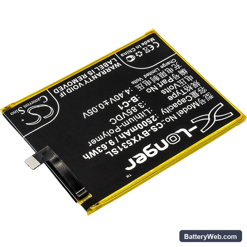 Vivo Y53 Replacement Battery, 3.85V, 2500mAh, Li-Polymer 2