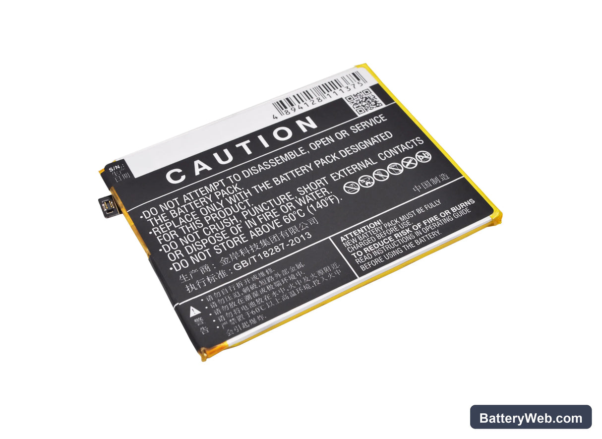 Vivo X6 Replacement Battery, 3.8V, 2400mAh, Li-Polymer 3