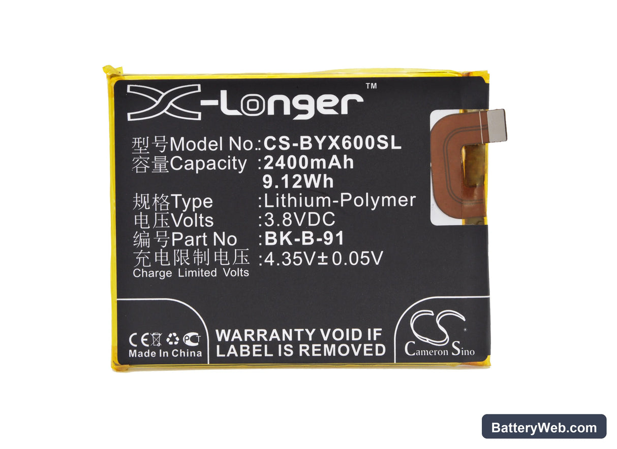 Vivo X6 Replacement Battery, 3.8V, 2400mAh, Li-Polymer 5