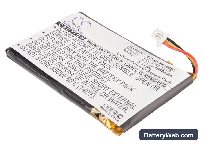 Bushnell Yardage Pro XGC Replacement Battery, 3.7V, 1500mAh, Li-Polymer 2