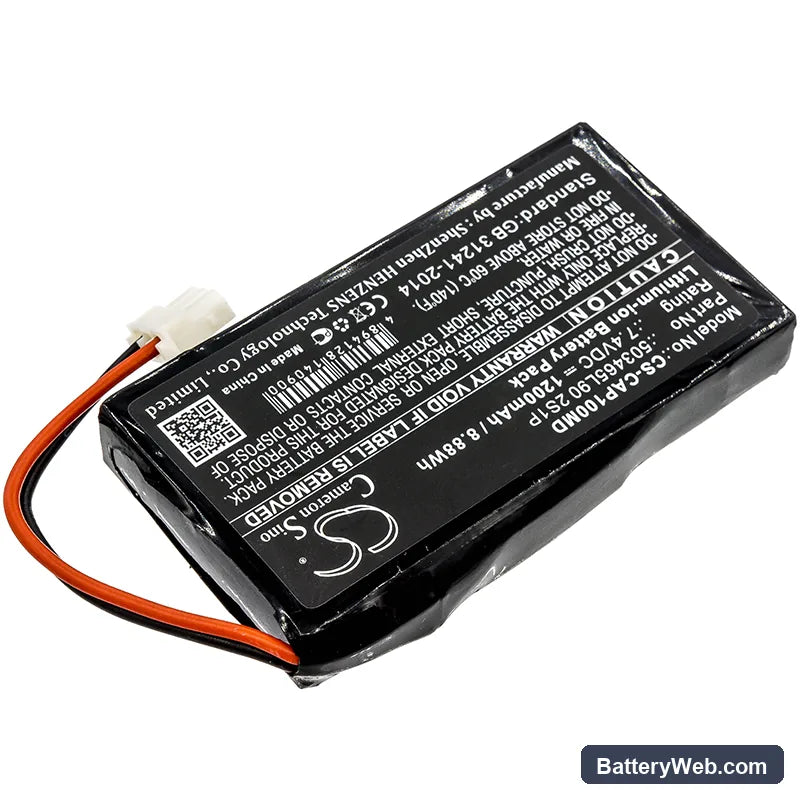 CHARMCARE ACCURO TABLETOP PULSE OXIMETER Replacement Battery, 7.4V, 1200mAh, Li-ion 2