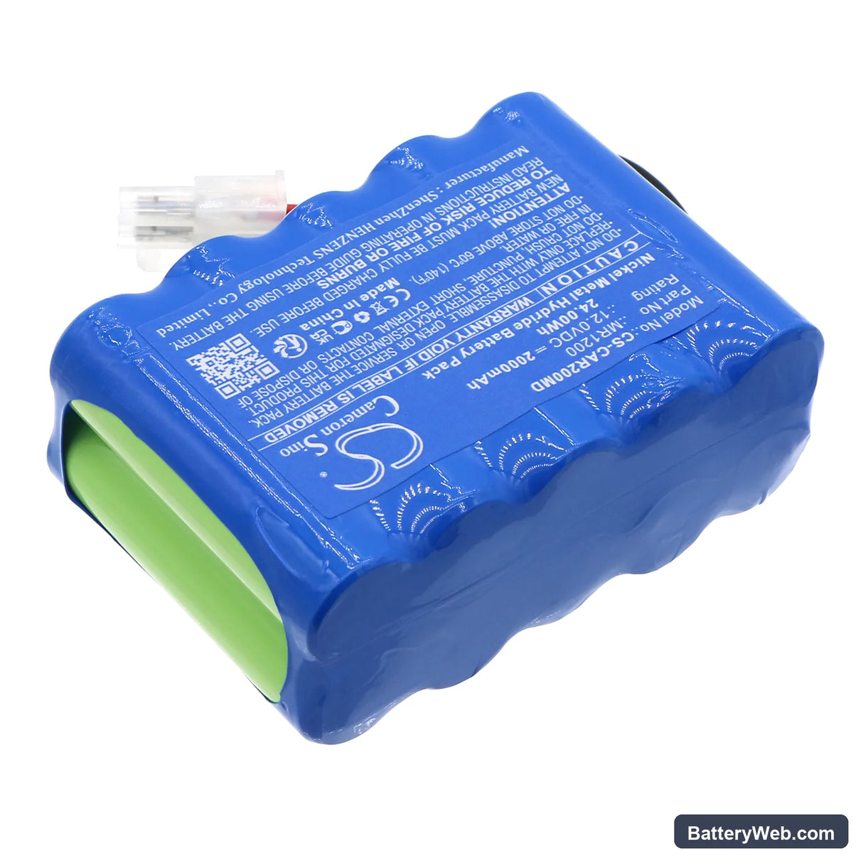 Cardioline ECG200L Replacement Battery, 12V, 2000mAh, Ni-MH 2
