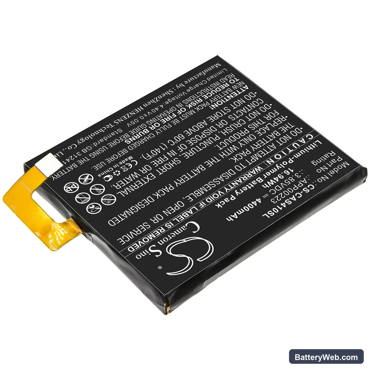 CAT S41 Replacement Battery, 3.85V, 4400mAh, Li-Polymer 2