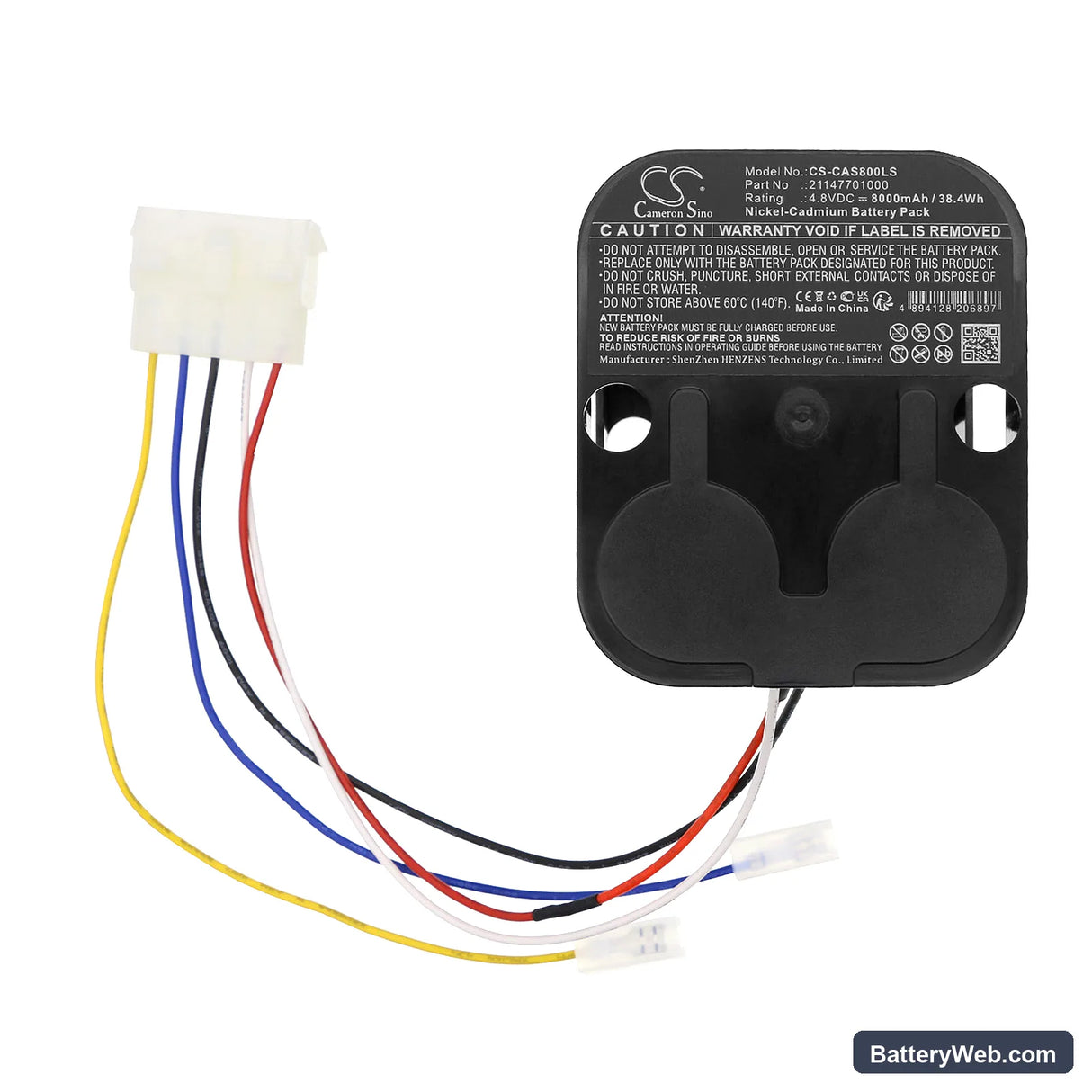 Ceag SEB 8/8L Replacement Battery, 4.8V, 8000mAh, Ni-CD 3