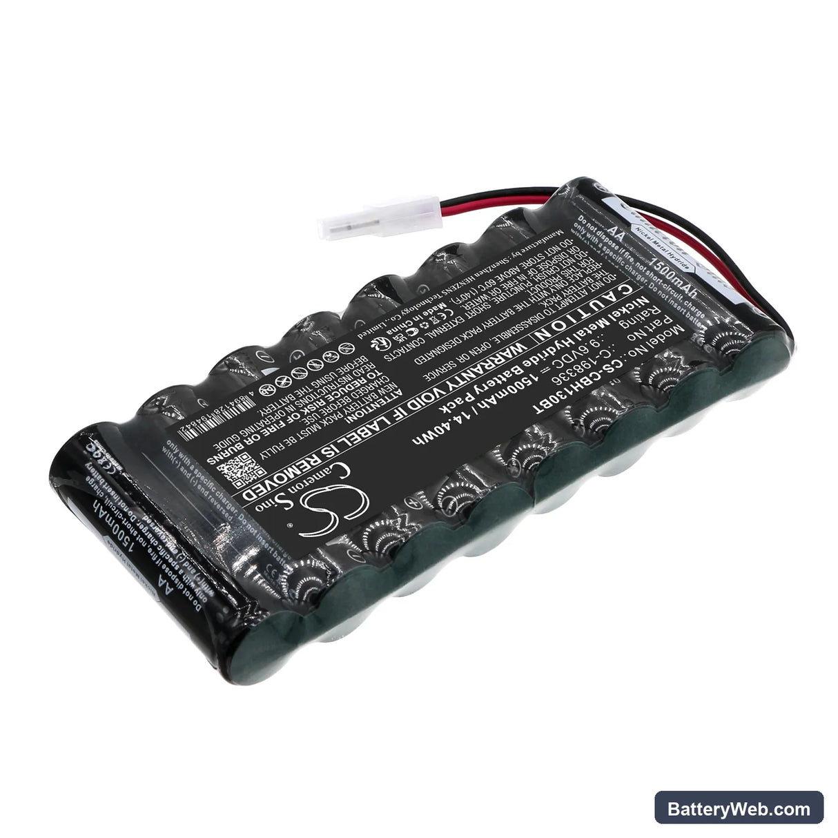 Cobham Alarm Replacement Battery, 9.6V, 1500mAh, Ni-MH 2