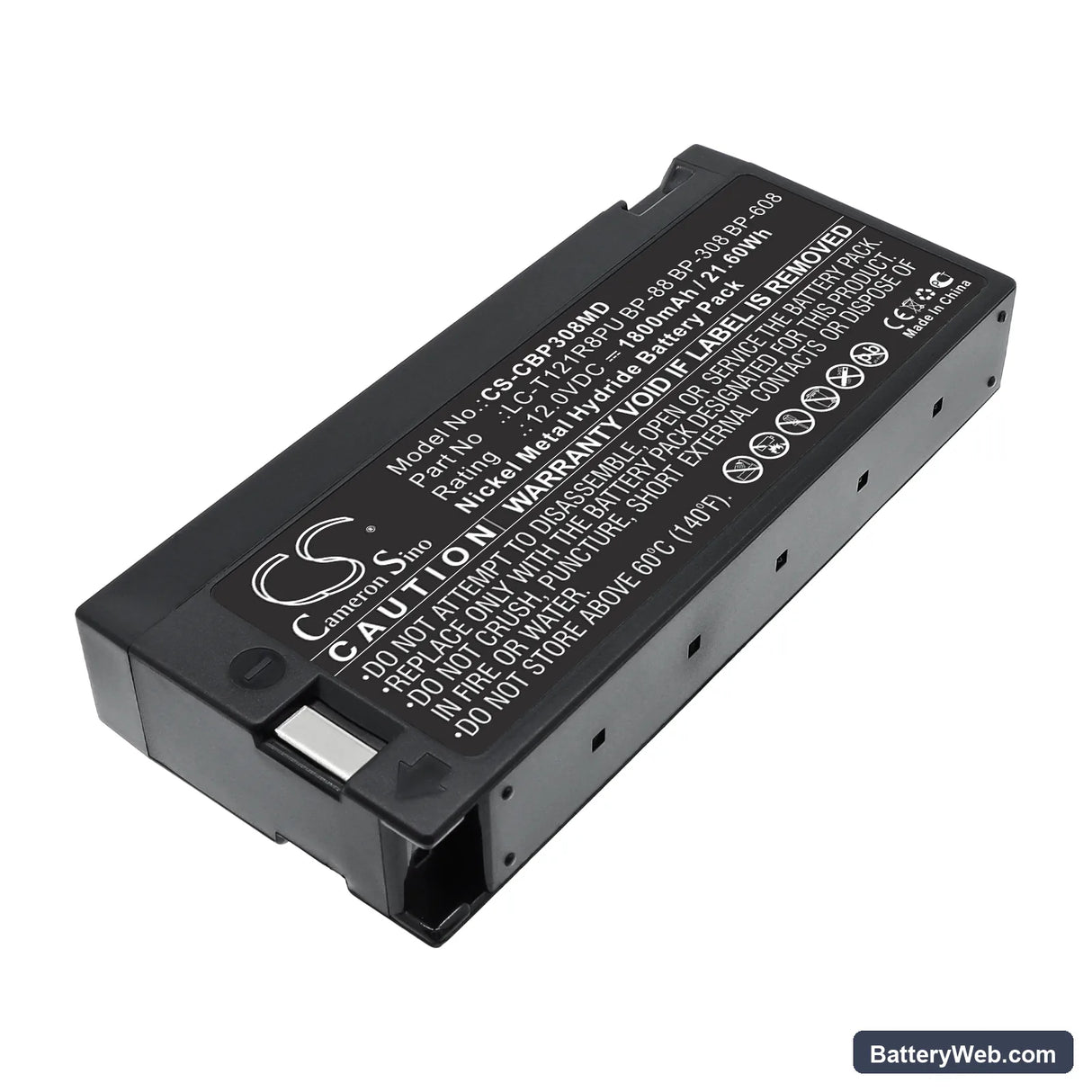 Spacelabs 90203 Monitor Replacement Battery, 12V, 1800mAh, Ni-MH 1