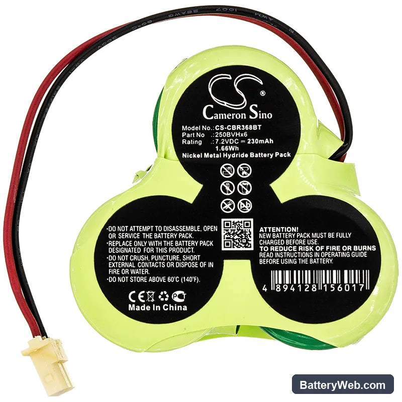 Cobra G368 Replacement Battery, 7.2V, 230mAh, Ni-MH 3