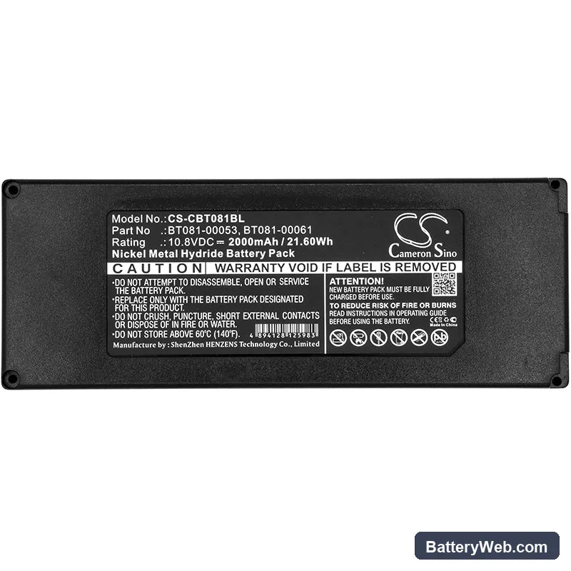 Laird Cattron-Theimeg TH-EC/LO Replacement Battery, 10.8V, 2000mAh, Ni-MH 3