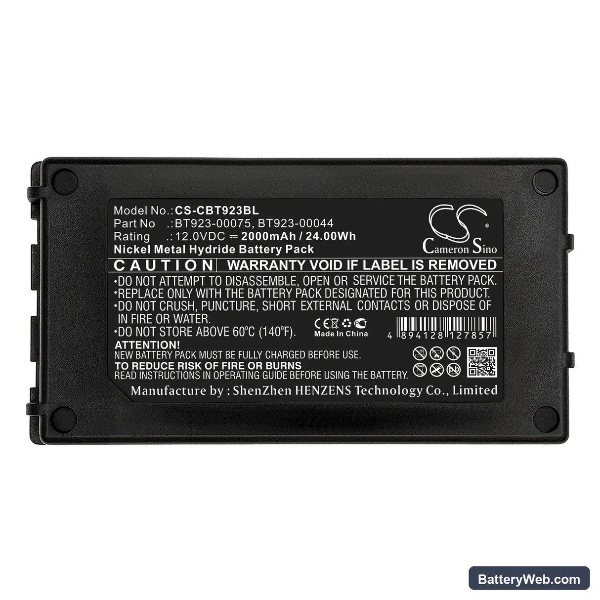 Cattron Theimeg Easy u. Mini Replacement Battery, 12V, 2000mAh, Ni-MH 3