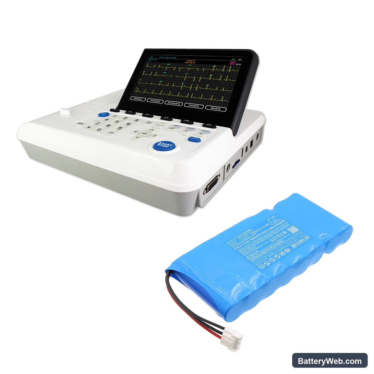 Cardio E3 Replacement Battery, 14.4V, 2600mAh, Li-ion 6