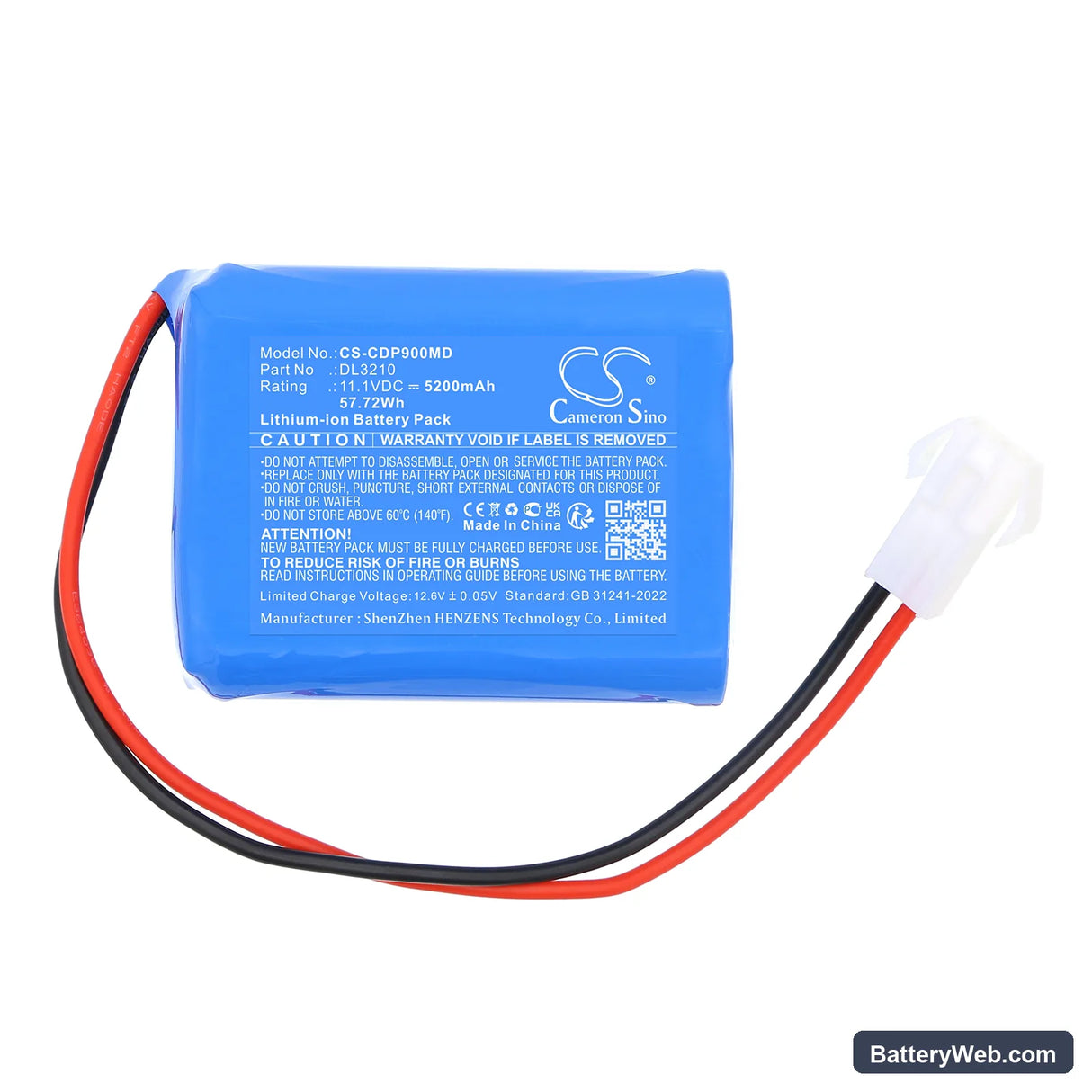 Creative PC-900 Pro Replacement Battery, 11.1V, 5200mAh, Li-ion 3