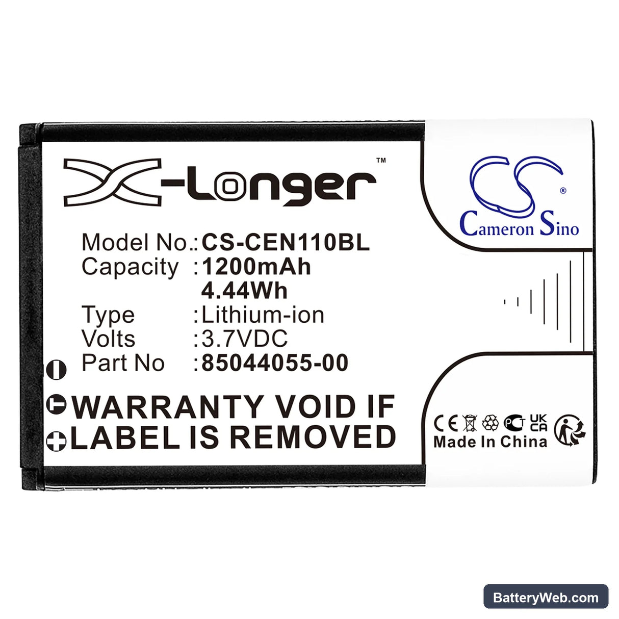 CCE 1100 Neo Replacement Battery, 3.7V, 1200mAh, Li-ion 3
