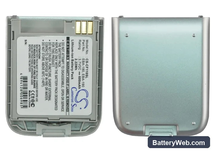 Siemens CF110 Replacement Battery, 3.7V, 600mAh, Li-ion 5