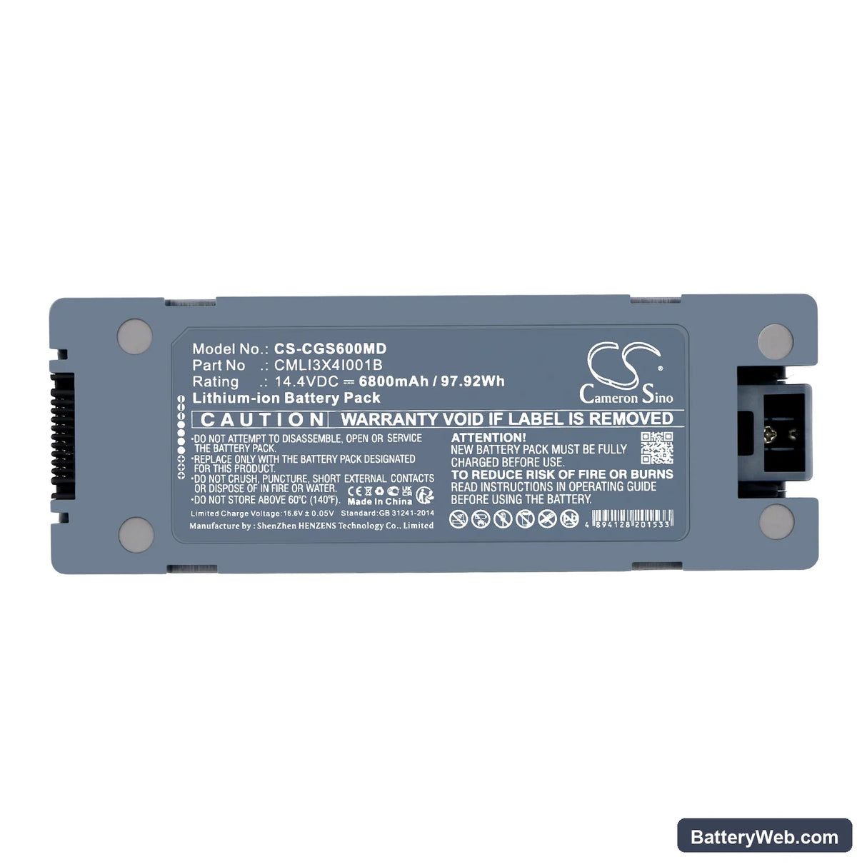 COMEN S6 Replacement Battery, 14.4V, 6800mAh, Li-ion 5