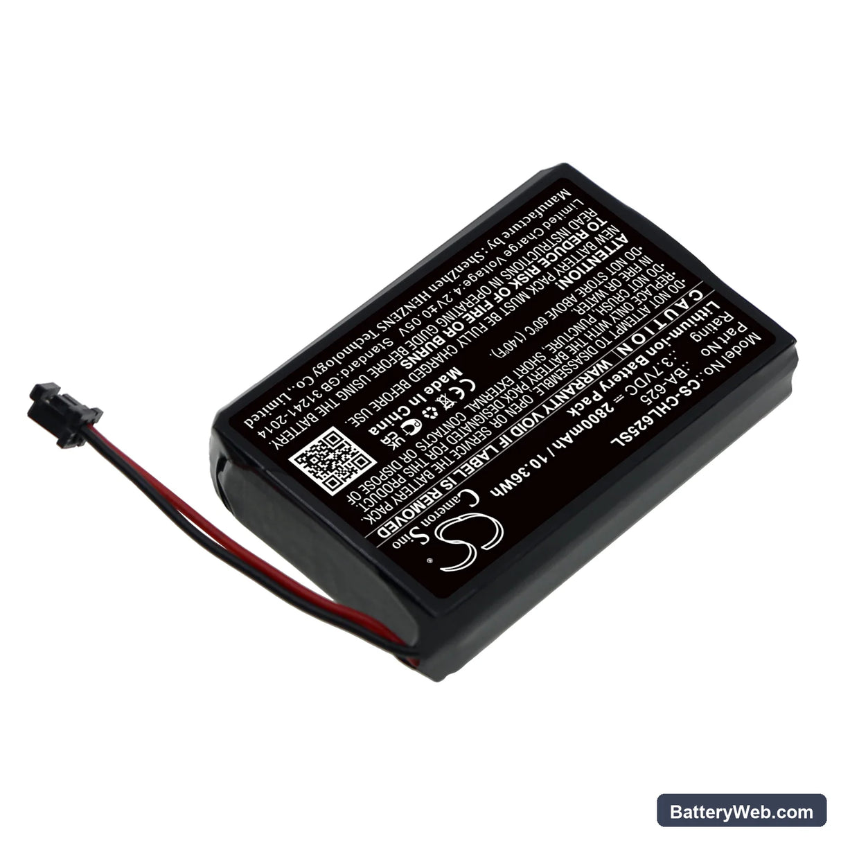CATEYE HL-EL625RC Replacement Battery, 3.7V, 2800mAh, Li-ion 2