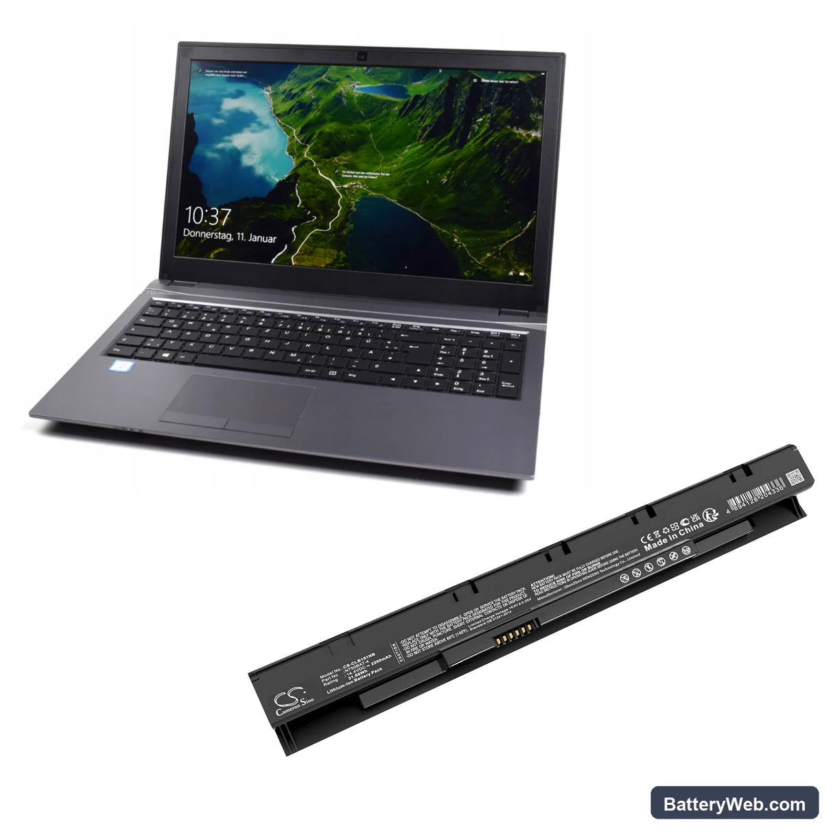 Clevo B1511(44587)(N751WU) Replacement Battery, 14.4V, 2200mAh, Li-ion 6