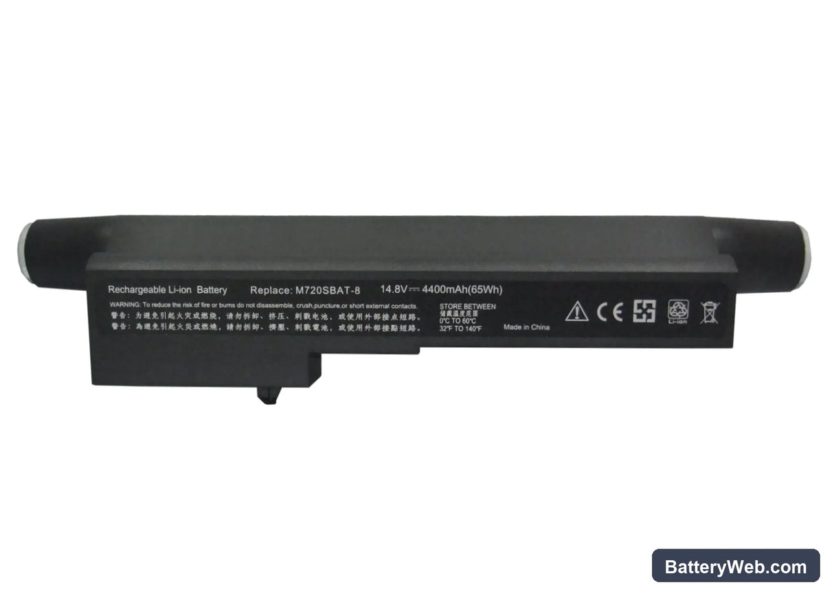 Clevo M72 Replacement Battery, 14.8V, 4400mAh, Li-ion 5
