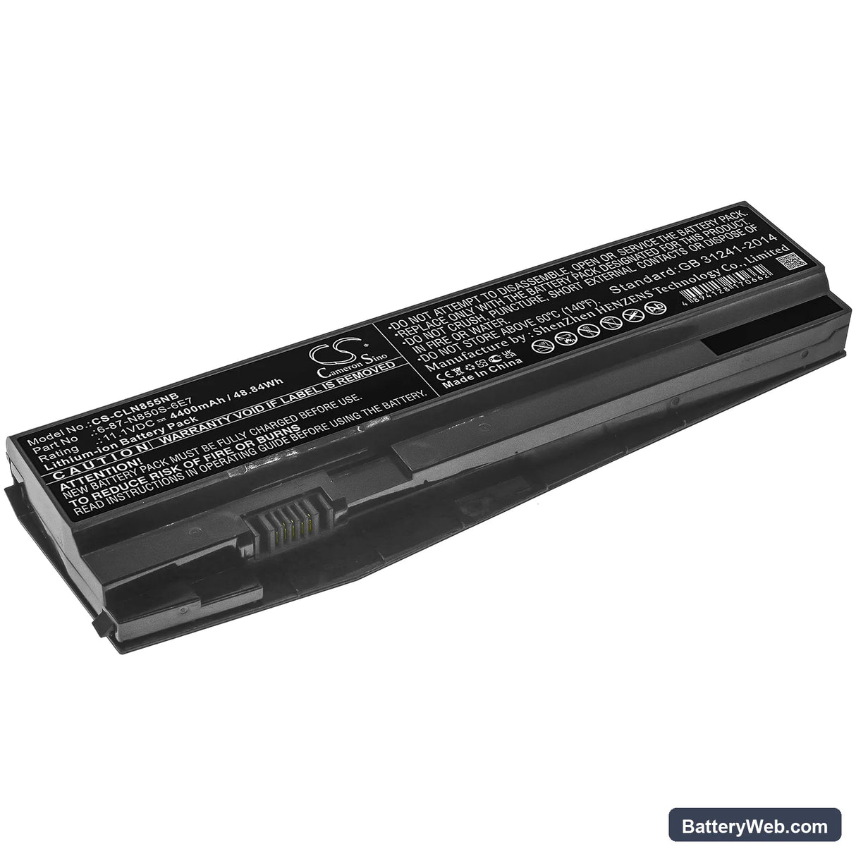 Hasee Z7M-SL7D2 Replacement Battery, 11.1V, 4400mAh, Li-ion 1