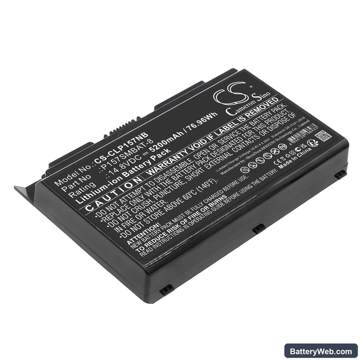 Schenker XMG P503-4OB Replacement Battery, 14.8V, 5200mAh, Li-ion 1