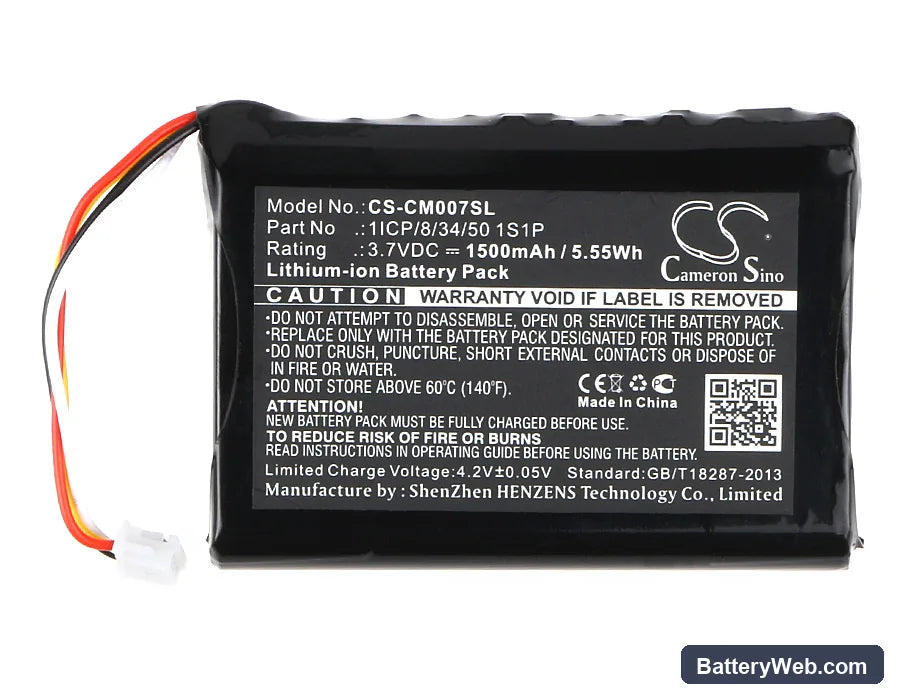 Custom Battery Pack Replacement Battery, 3.7V, 1500mAh, Li-ion 5