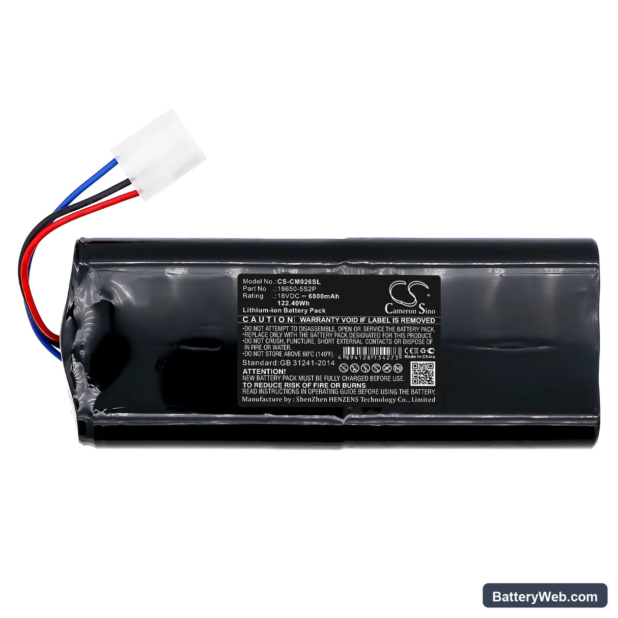 Custom Battery Pack Replacement Battery, 18V, 6800mAh, Li-ion 3