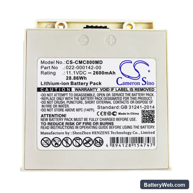 COMEN NC8 Replacement Battery, 11.1V, 2600mAh, Li-ion 3