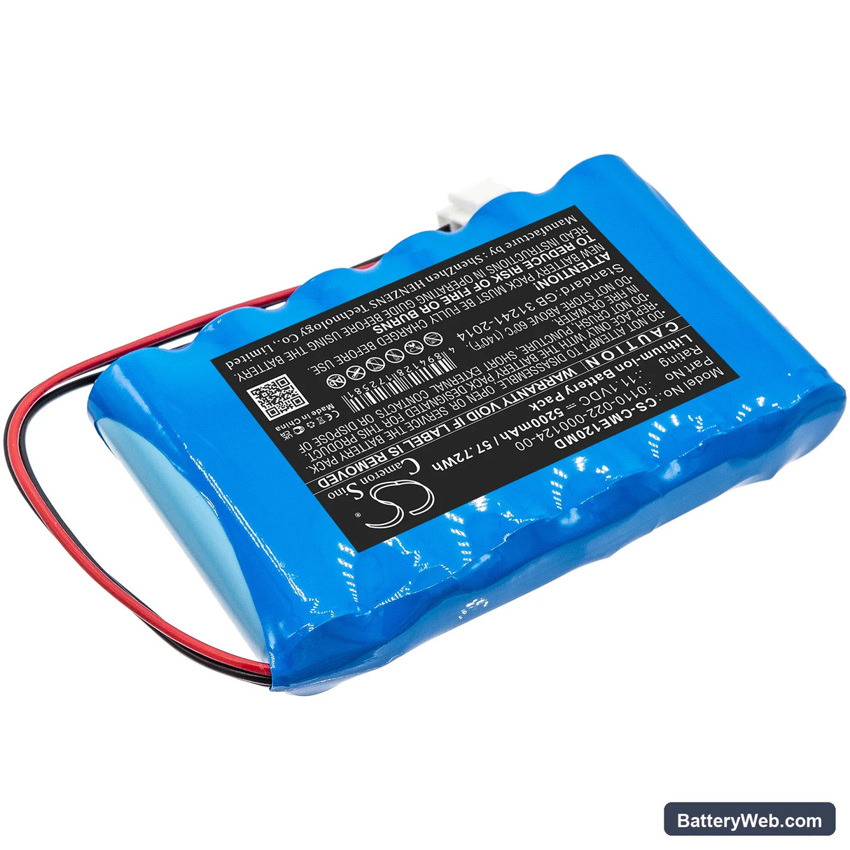COMEN CM-1200A ECG Replacement Battery, 11.1V, 5200mAh, Li-ion 2