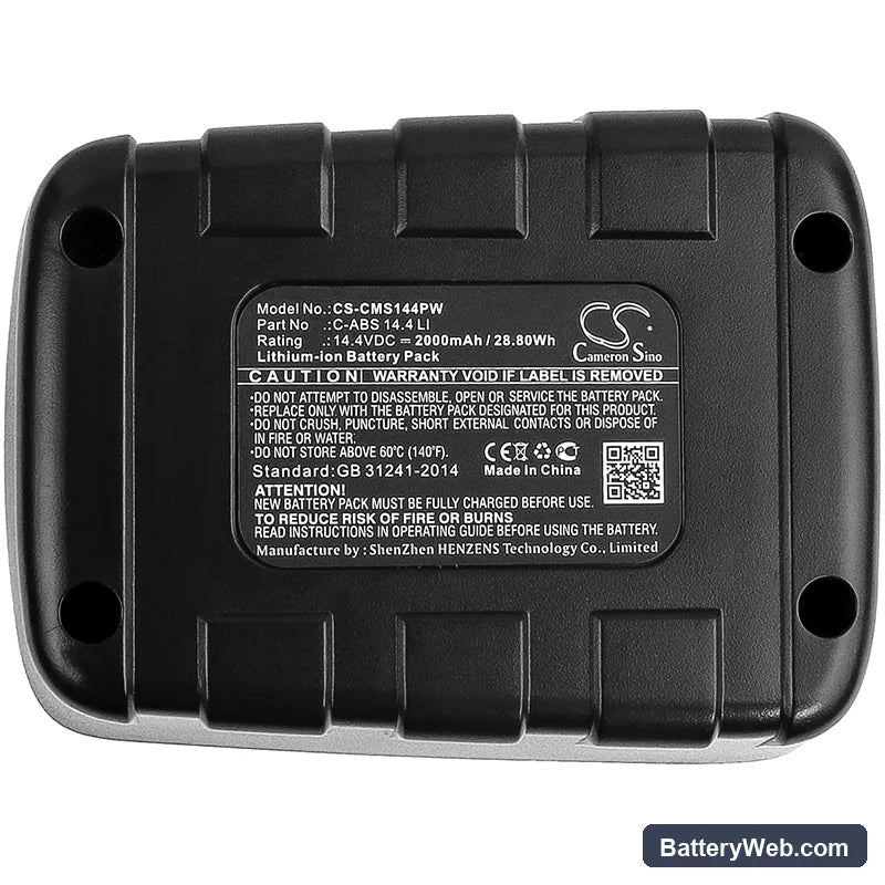 CMI C-AS 14.4 Replacement Battery, 14.4V, 2000mAh, Li-ion 5