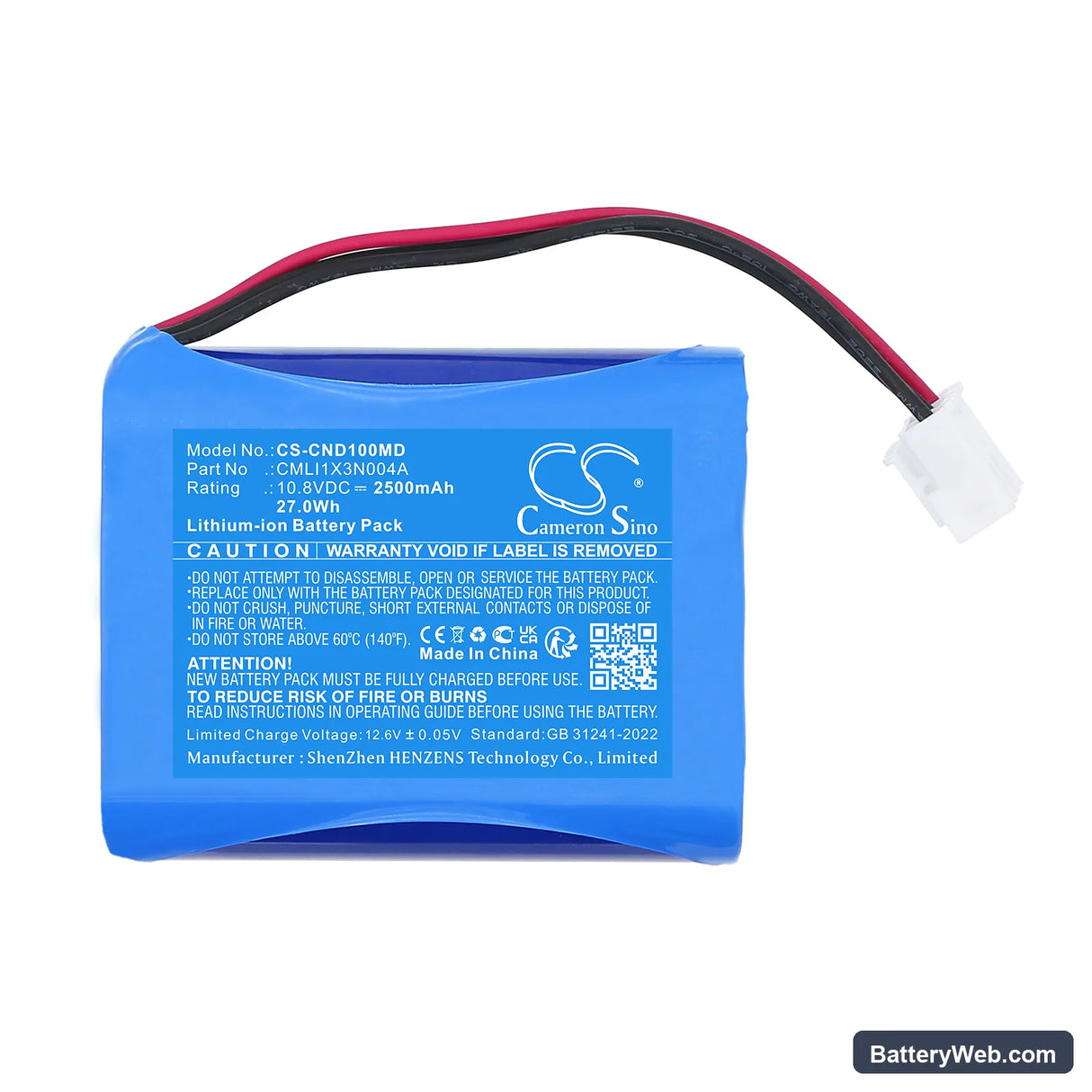 COMEN ND10 Monitor Replacement Battery, 10.8V, 2500mAh, Li-ion 3