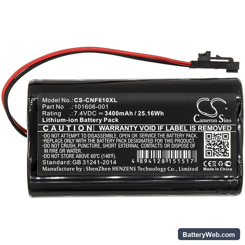 ComSonics QAM Sniffer Replacement Battery, 7.4V, 3400mAh, Li-ion 3