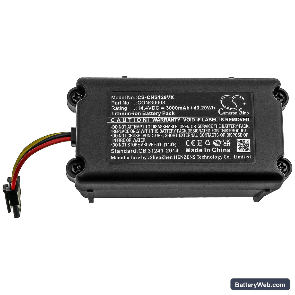 Proscenic 790T Replacement Battery, 14.4V, 3000mAh, Li-ion 3
