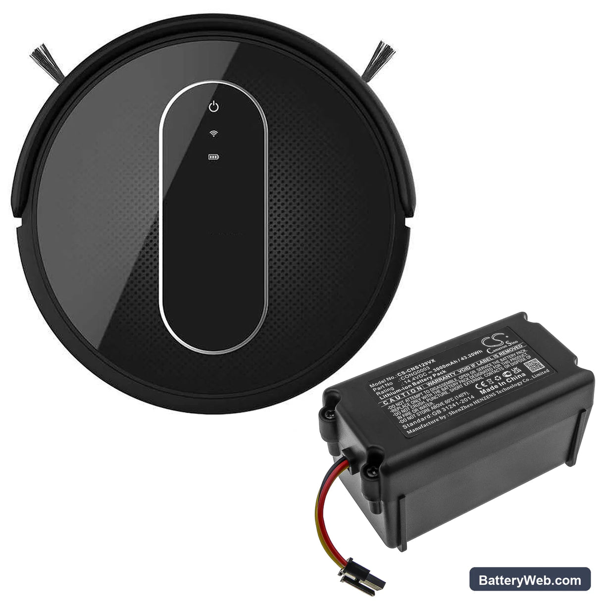 Proscenic 790T Replacement Battery, 14.4V, 3000mAh, Li-ion 6