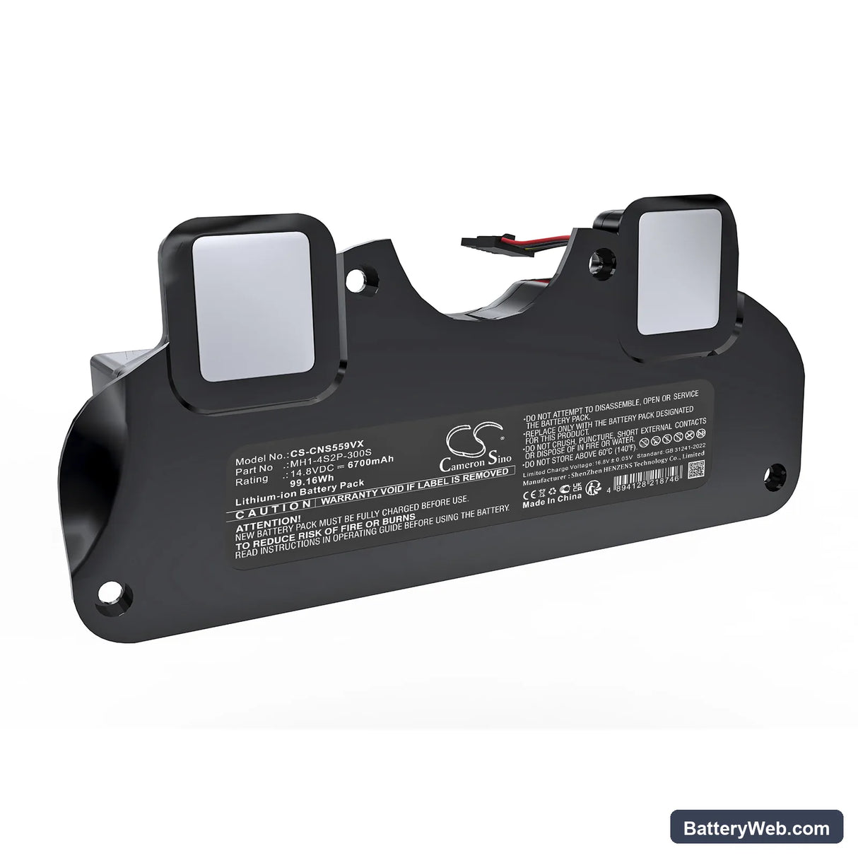 Cecotec Conga 5090 Replacement Battery, 14.8V, 6700mAh, Li-ion 1