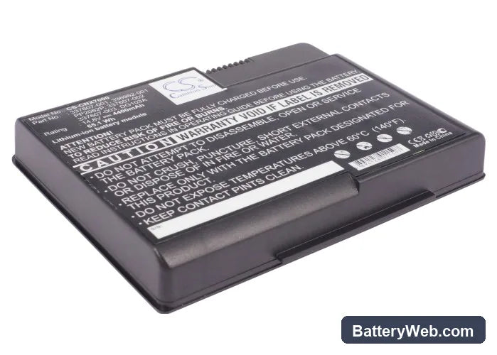 Compaq Presario X1071AP-DQ977A Replacement Battery, 14.8V, 4400mAh, Li-ion 1