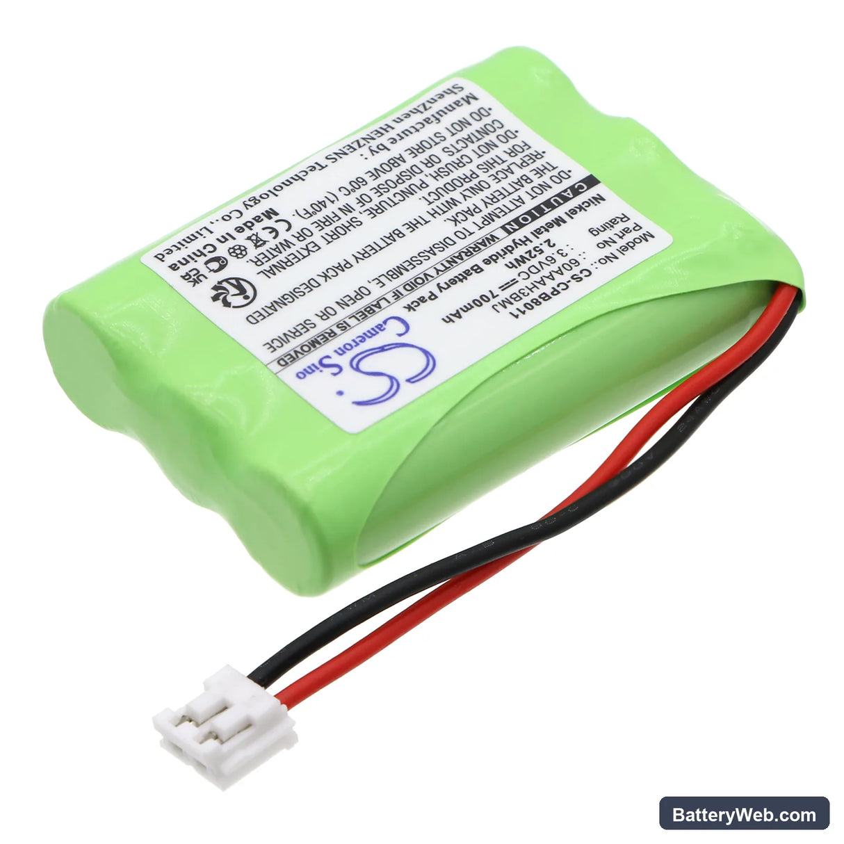 Geemarc CC40 Replacement Battery, 3.6V, 700mAh, Ni-MH 2