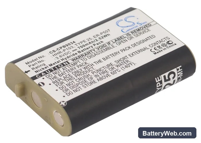 GE TL-2613 Replacement Battery, 3.6V, 700mAh, Ni-MH 1