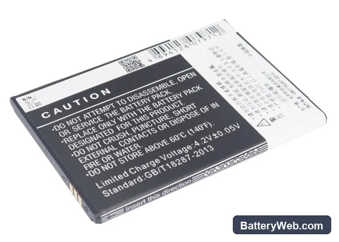 Coolpad 7295 Replacement Battery, 3.7V, 1750mAh, Li-ion 4