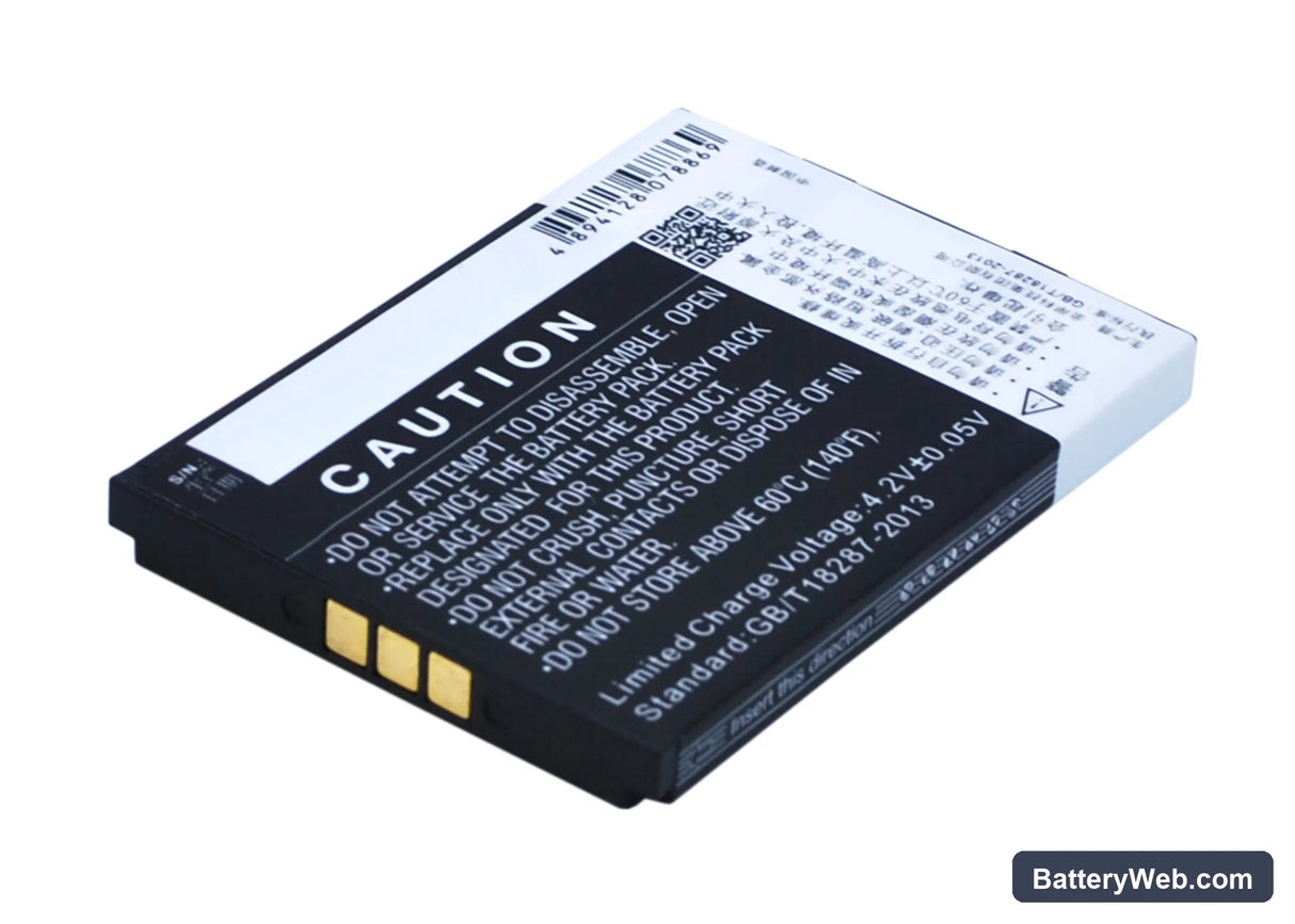 Coolpad E600 Replacement Battery, 3.7V, 1150mAh, Li-ion 3