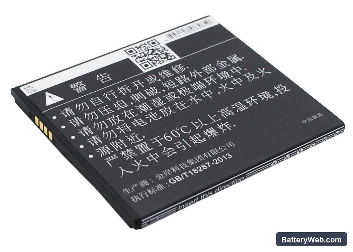 Coolpad K1 Replacement Battery, 3.7V, 1950mAh, Li-ion 4
