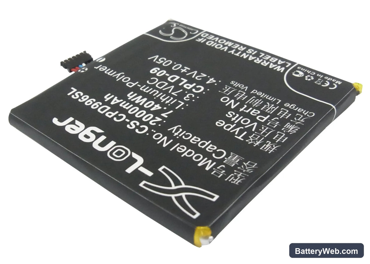 Coolpad 9960 Replacement Battery, 3.7V, 2000mAh, Li-Polymer 2