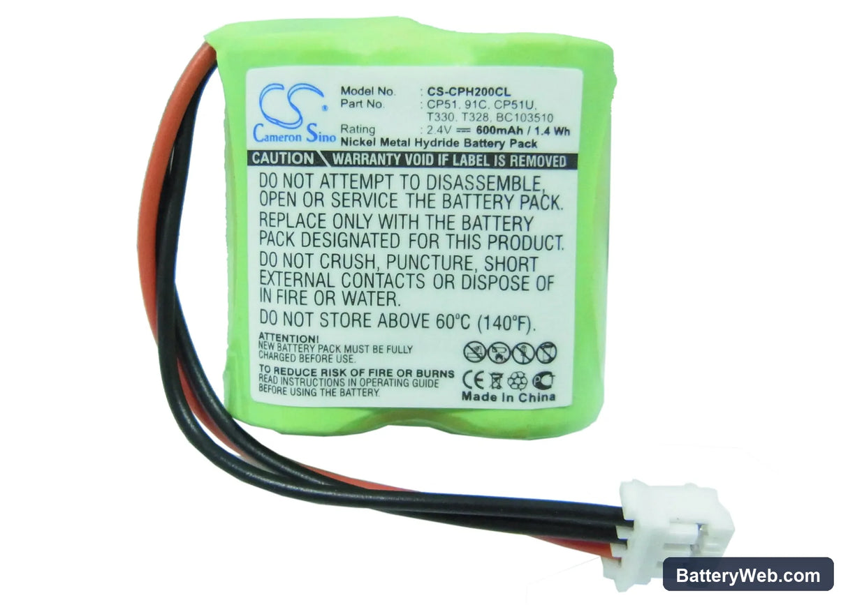 Philips Magic 2 Replacement Battery, 2.4V, 600mAh, Ni-MH 5