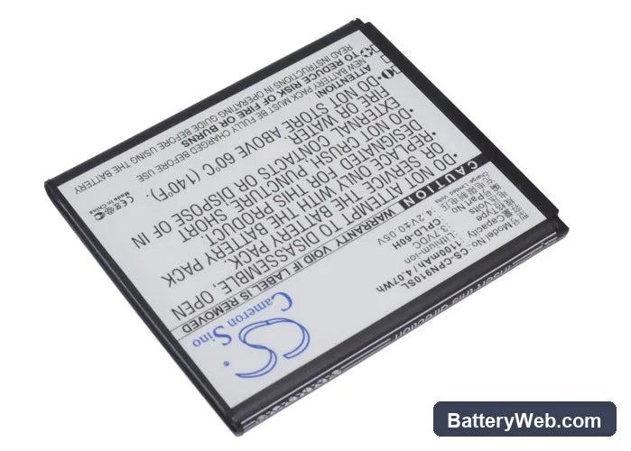 Coolpad 9100 Replacement Battery, 3.7V, 1100mAh, Li-ion 2