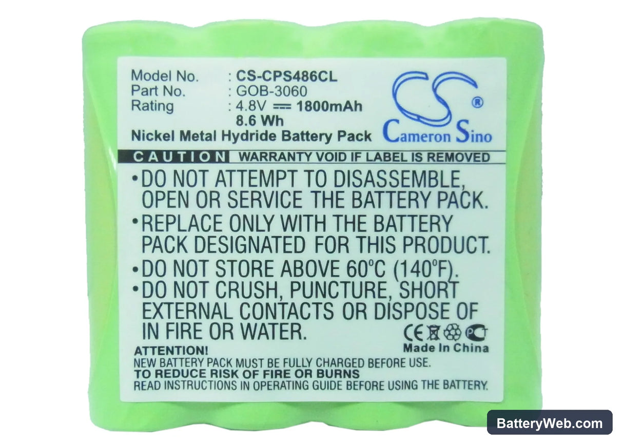 Ascom MIRA Replacement Battery, 4.8V, 1800mAh, Ni-MH 5