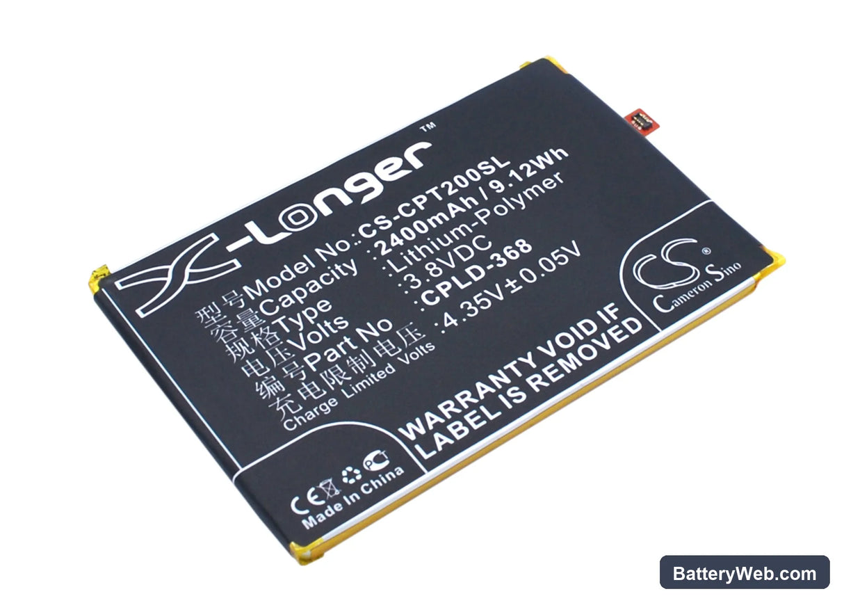 Coolpad Modena Replacement Battery, 3.8V, 2400mAh, Li-Polymer 1