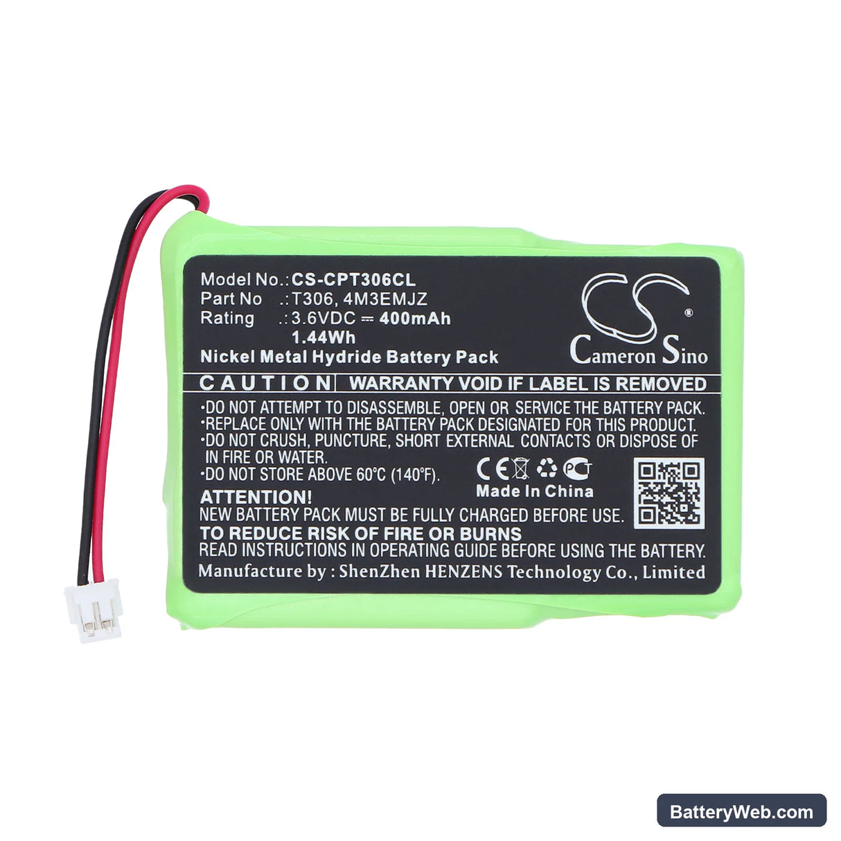 Vodafone H20 Replacement Battery, 3.6V, 400mAh, Ni-MH 3