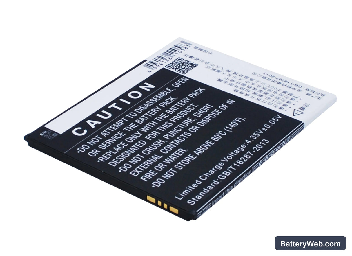 Coolpad V1 Replacement Battery, 3.8V, 2900mAh, Li-ion 3