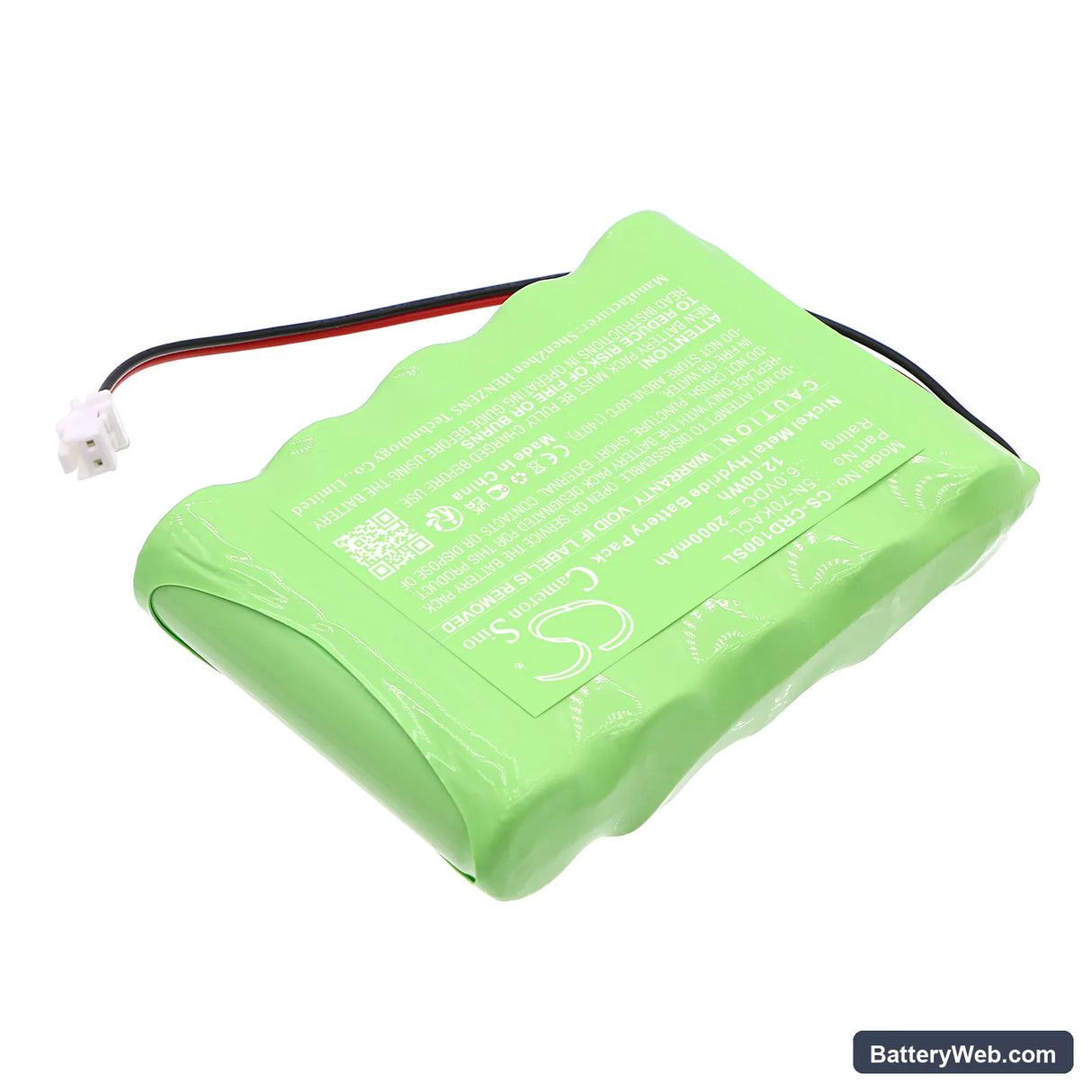 Cedar CD-100M Replacement Battery, 6V, 2000mAh, Ni-MH 2