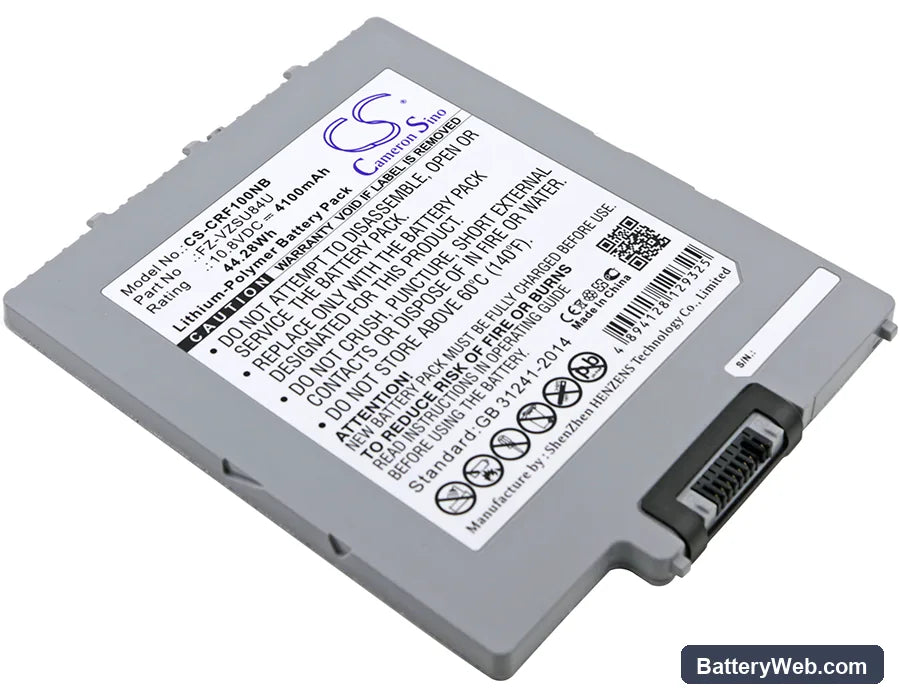 Panasonic FZ-G1R Replacement Battery, 10.8V, 4100mAh, Li-Polymer 1