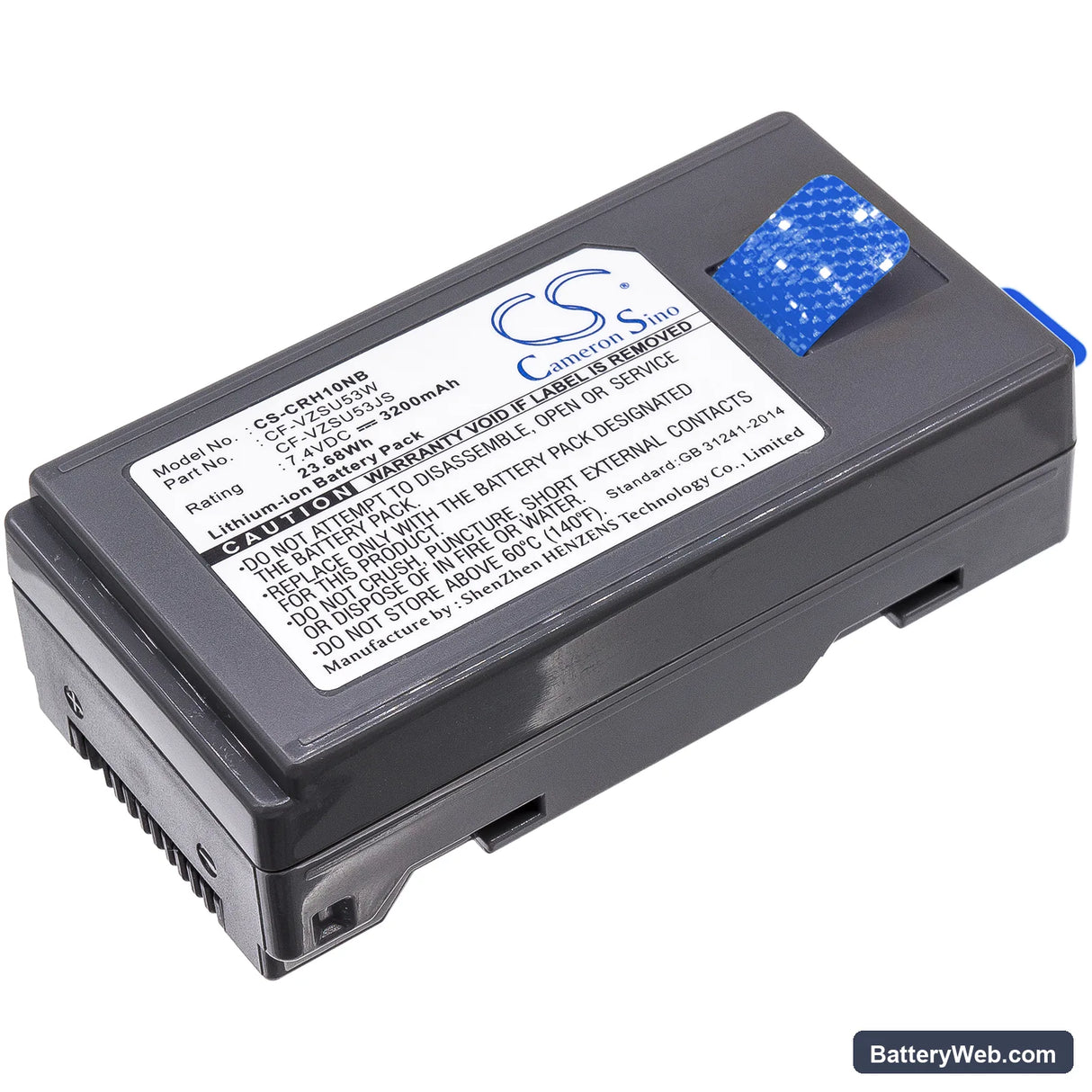 Panasonic CF-U1 Replacement Battery, 7.4V, 3200mAh, Li-ion 1