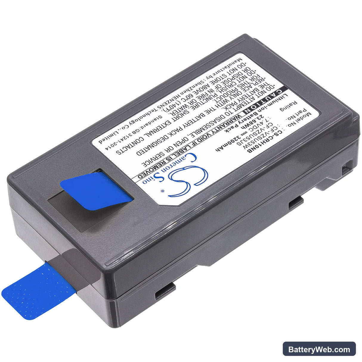 Panasonic CF-U1 Replacement Battery, 7.4V, 3200mAh, Li-ion 2